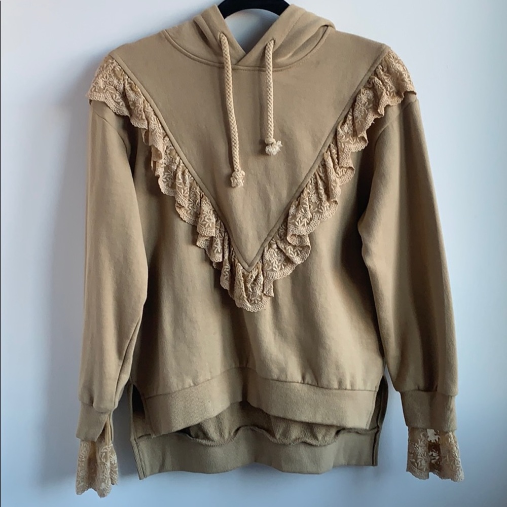 Stellah hoodie with lace detail